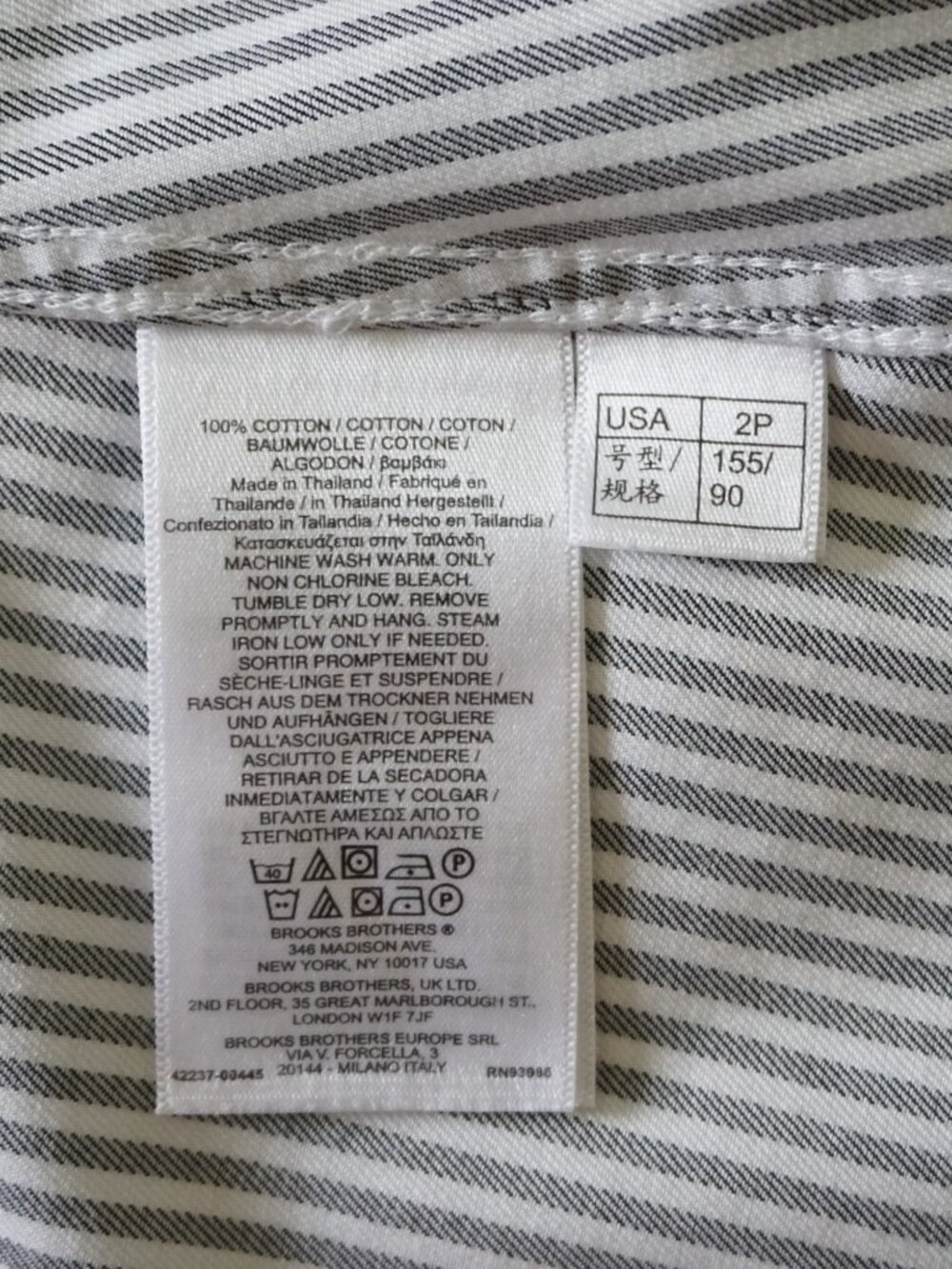 NWT Brooks Brothers Women's Petite Tailored Fit Non-Iron Cotton Shirt Size 2P - Picture 5 of 5